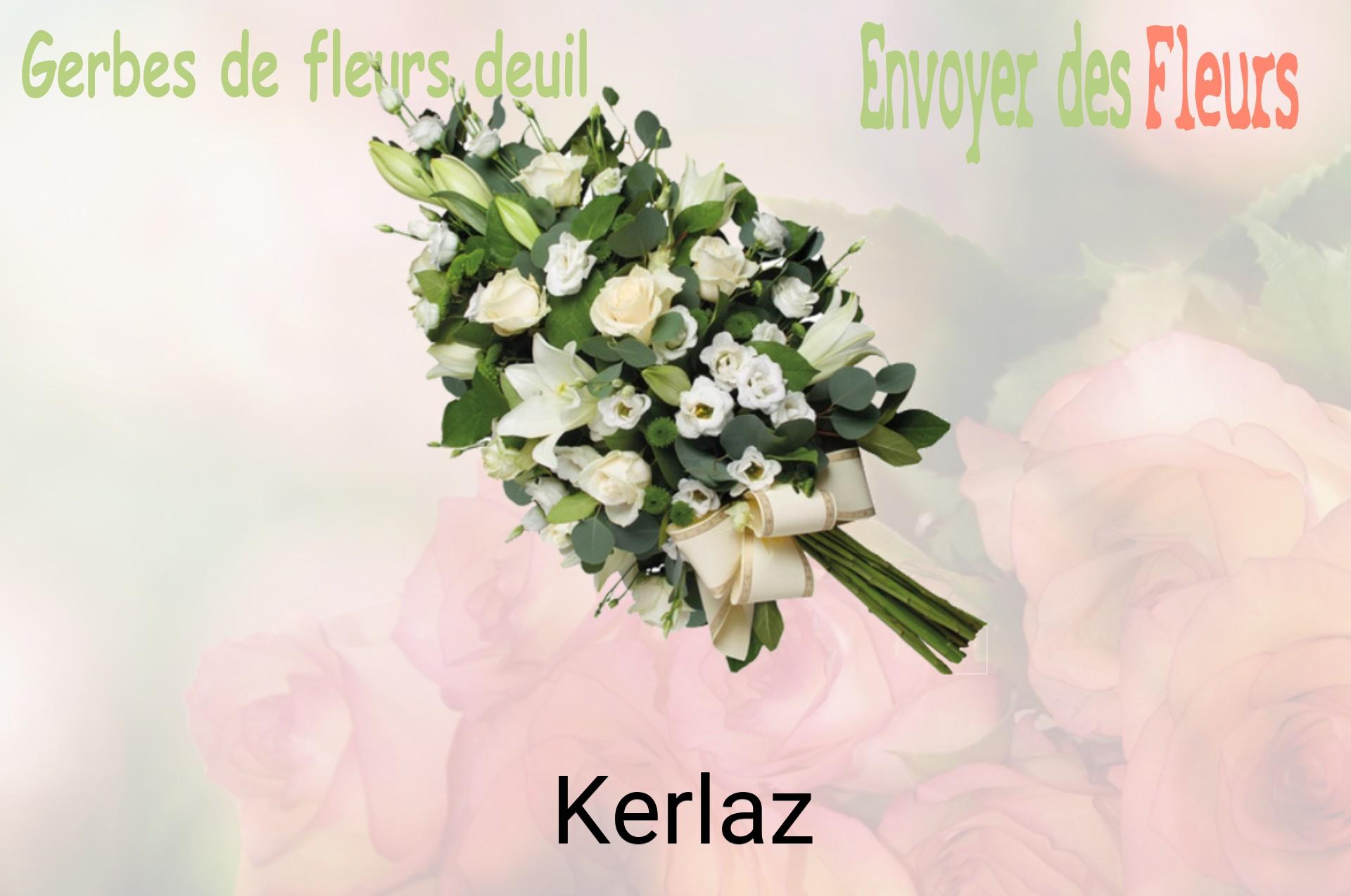 Gerbe de fleurs de deuil livrée à Kerlaz